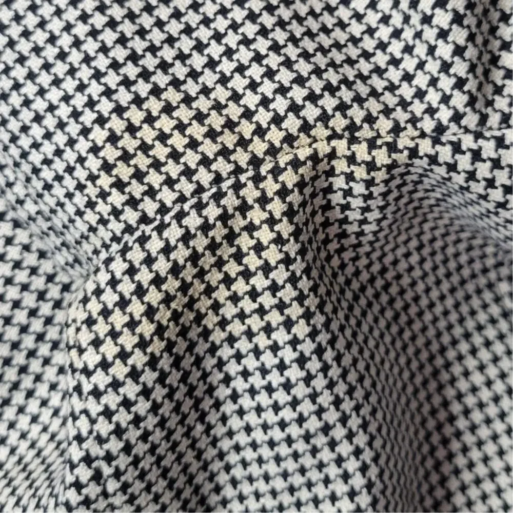 Vintage FIORI Silk Wool Houndstooth Blazer Quiet Luxury 46R